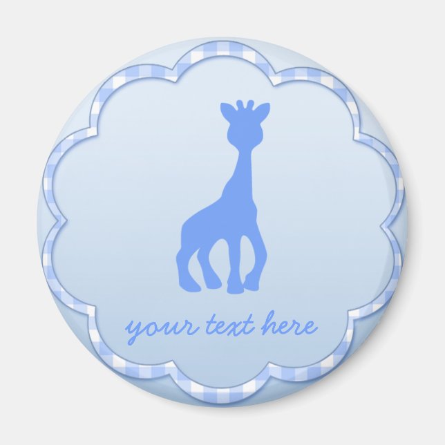 blue giraffe magnet (Front)