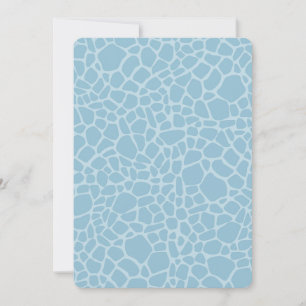 Blue Giraffe Print Baby Shower Invitation