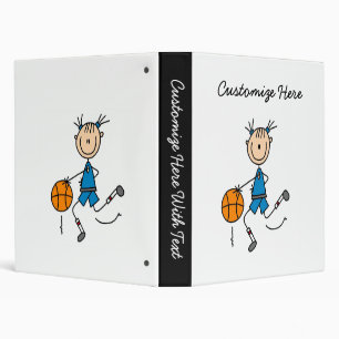 Blue Girl Basketball Player T shirts and Gifts Binder