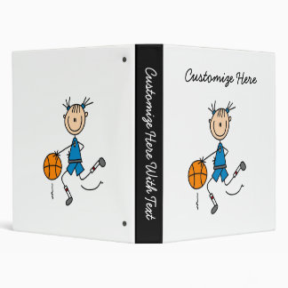 Blue Girl Basketball Player T shirts and Gifts Binder