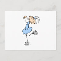 Blue Girl Figure Skater T-shirts and Gifts