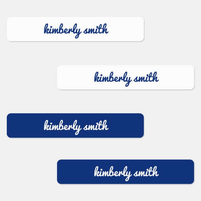 Blue Girl School Name Labels (Group)