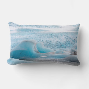Blue Glacial Ice Formations, Horizontal Lumbar Pillow