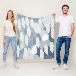 Blue Glacier Ice Pattern Fleece Blanket