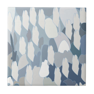 Blue Glacier Ice Pattern Tile