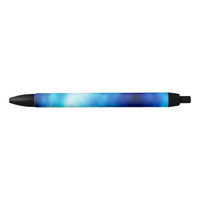 Blue Glass Black Ink Pen (Front)