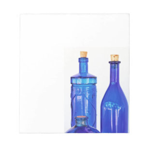 Blue Glass Bottles Notepad