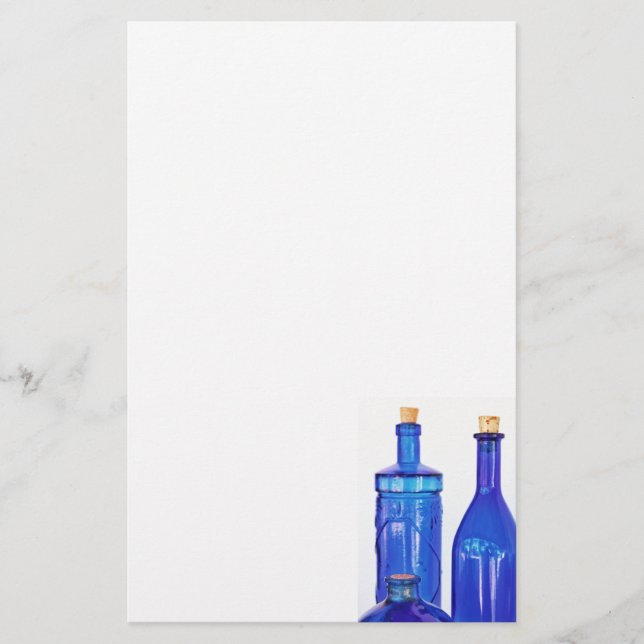 Blue Glass Bottles Stationery (Front)