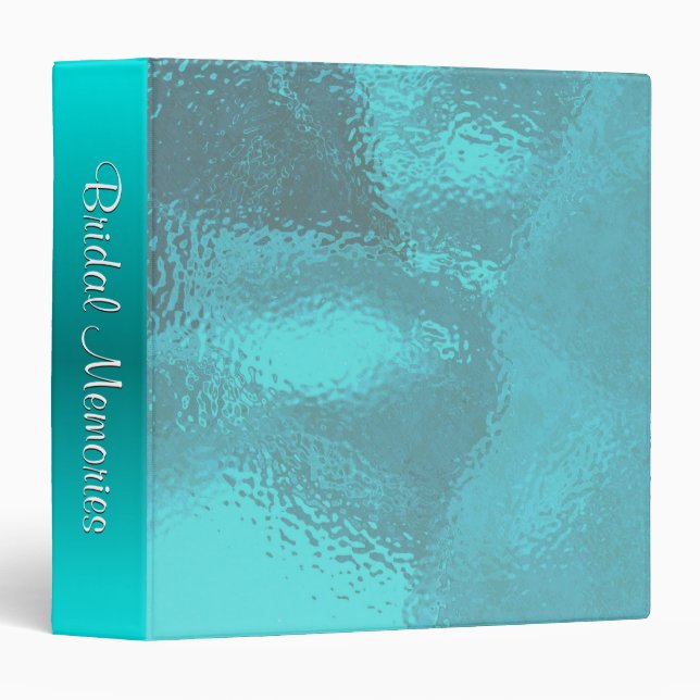 Blue Glass Bridal Binder (Front/Spine)