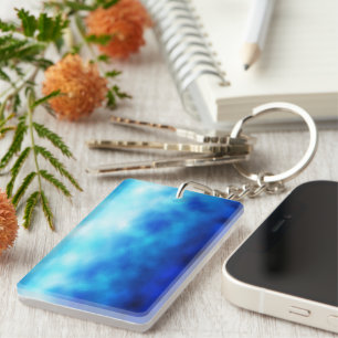 Blue Glass Keychain