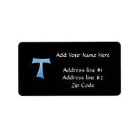 Blue Glass Look Franciscan Tau Cross