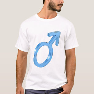Blue glass male gender sign T-Shirt