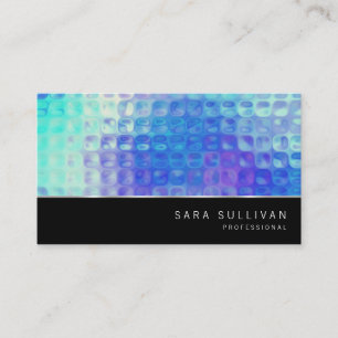 Blue Glass Pattern Professional Business Card