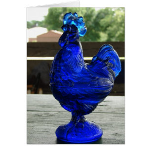 Blue Glass Rooster All Occasions