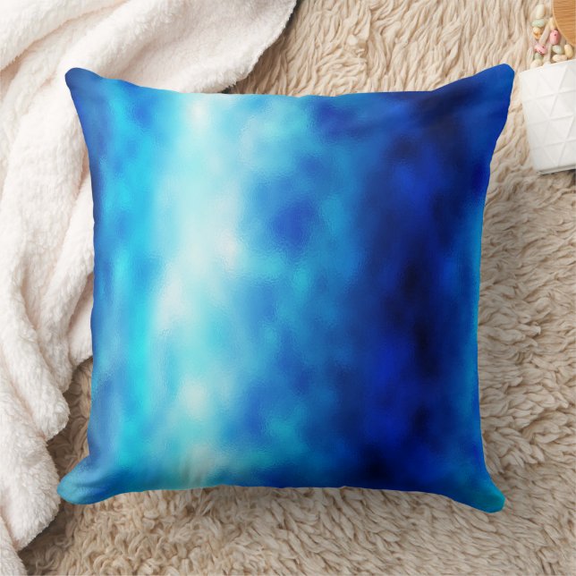 Blue Glass Throw Pillow (Blanket)