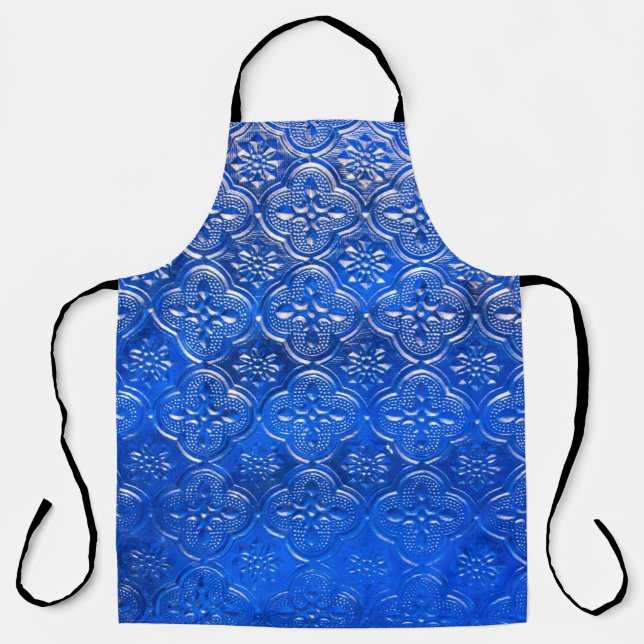 Blue glass with patternspattern, glass, abstract,  apron (Front)