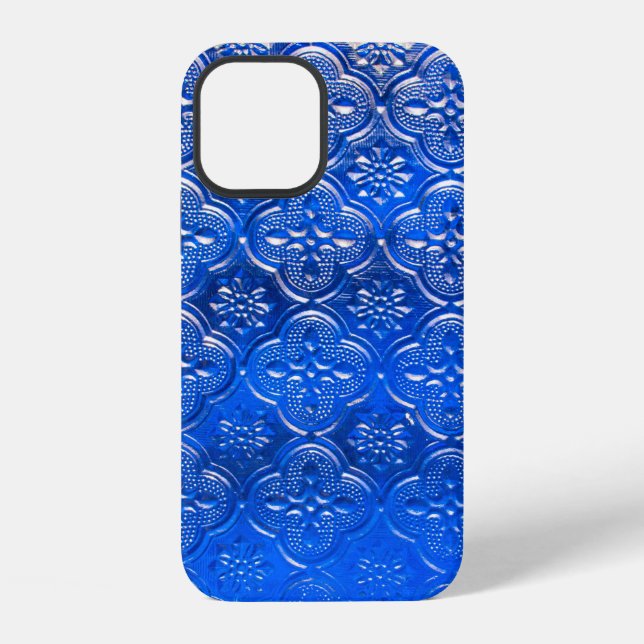 Blue glass with patternspattern, glass, abstract,  iPhone case (Back)