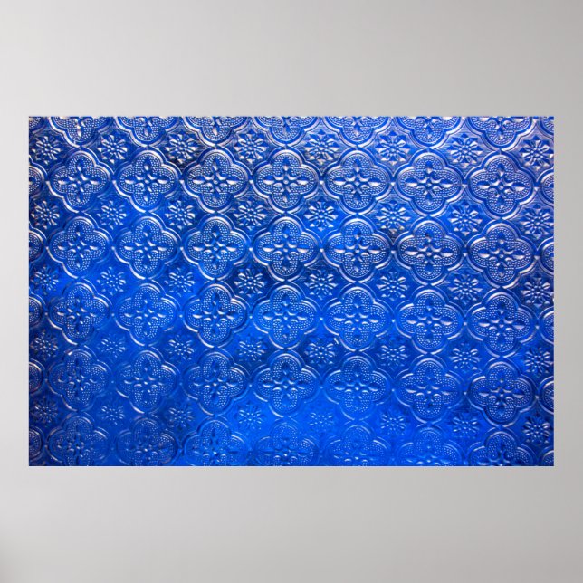 Blue glass with patternspattern, glass, abstract,  poster (Front)