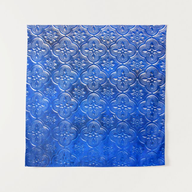 Blue glass with patternspattern, glass, abstract,  tapestry (Front)