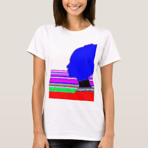 Blue Glitch Profile – Pop Art T-Shirt