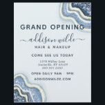 Blue Glitter Agate Geode Business Flyer<br><div class="desc">Blue Glitter Agate Geode Grand Opening Business Flyer. Perfect for makeup artists, hair stylists, cosmetologists, and more!</div>