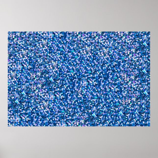 Blue glitter Background. Background filled with sh Poster (Front)