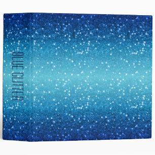 blue glitter binder