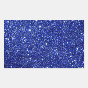 Blue Glitter  Classic  Square Sticker