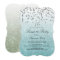 Blue Glitter Confetti Sweet 16 Invitation