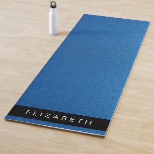 Blue Glitter, Glitter Background, Your Name Yoga Mat