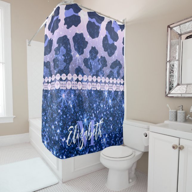 Blue Glitter Leopard Print (In Situ)