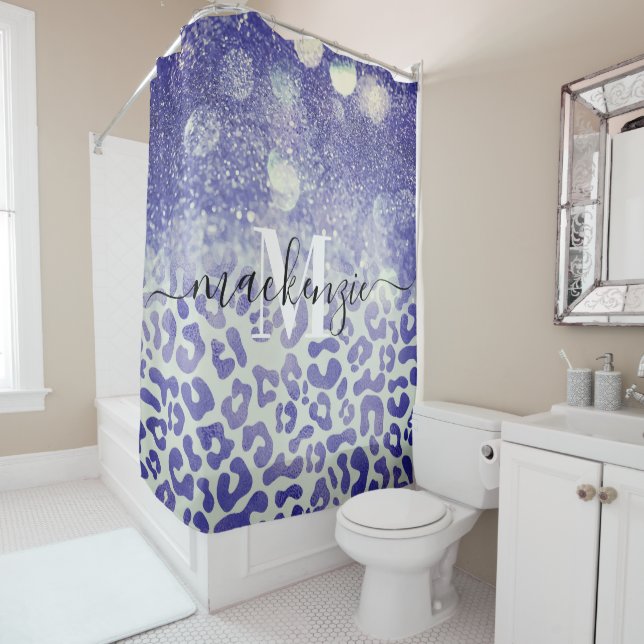 Blue Glitter Leopard Print (In Situ)