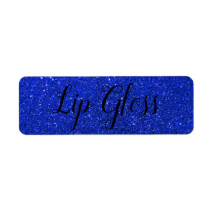 Blue Glitter  Lipgloss label
