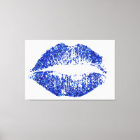 Blue Glitter Lips #2