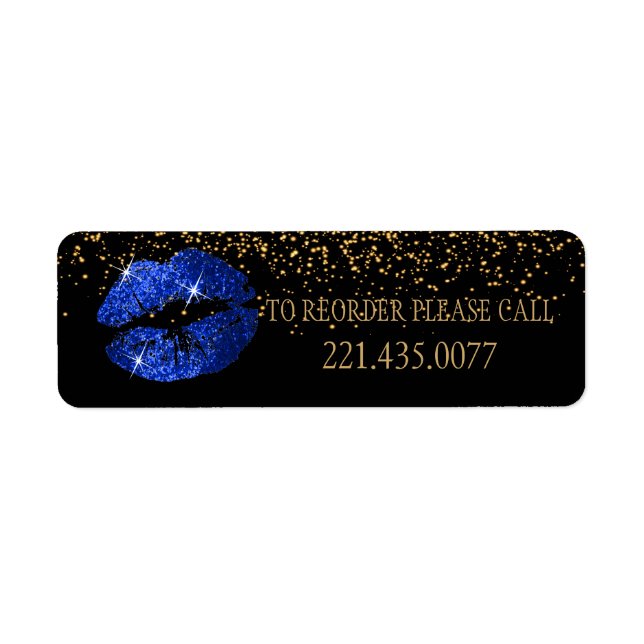 Blue Glitter Lips - Reorder (Front)