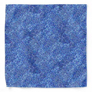 Blue Glitter Look Elegant Template Bandana
