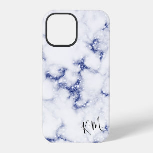 Blue Glitter Marble Personalized iPhone 12 Pro Case
