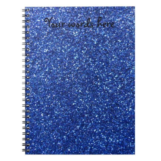 Blue glitter notebook (Front)