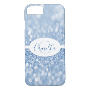Blue Glitter Personalize Case-Mate iPhone Case