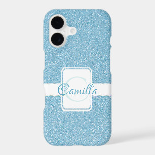 Blue Glitter Personalized Case-Mate iPhone Case