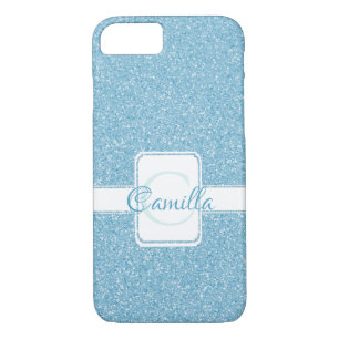 Blue Glitter Personalized Case-Mate iPhone Case