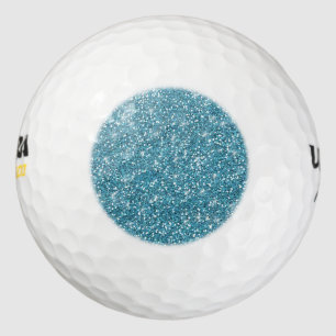 Blue Glitter Printed Golf Balls