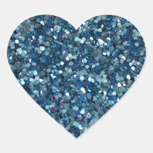 BLUE GLITTER PRODUCTS ~ for HOLIDAYS or Any Day! Heart Sticker
