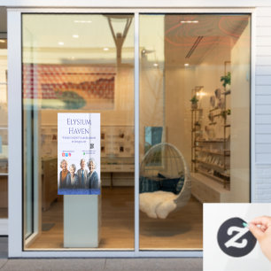 Blue Glitter Seniors Care Homes Peace Love Family Window Cling