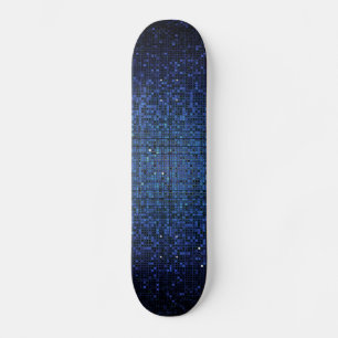 Blue Glitter Sequin Disco Glitz Comp Skateboard