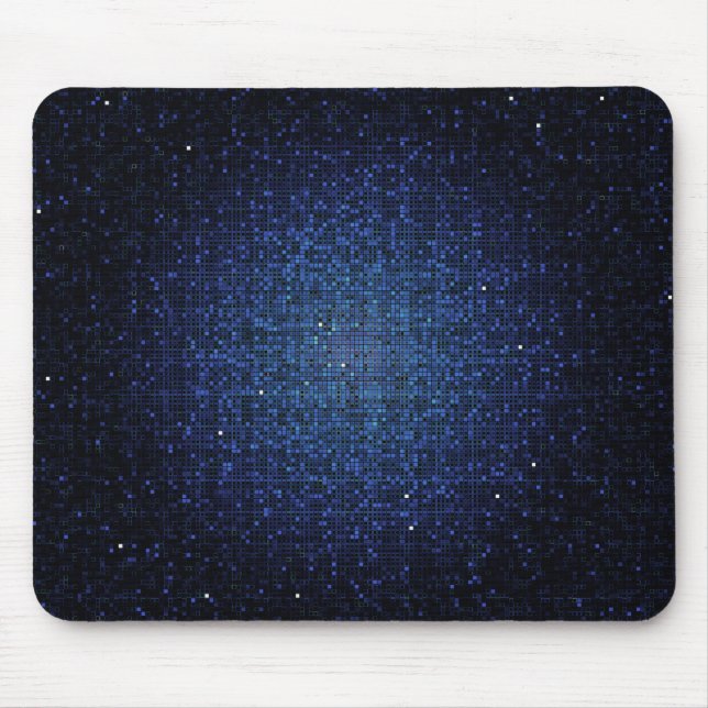 Blue Glitter Sequin Disco Personalized Mousepad (Front)
