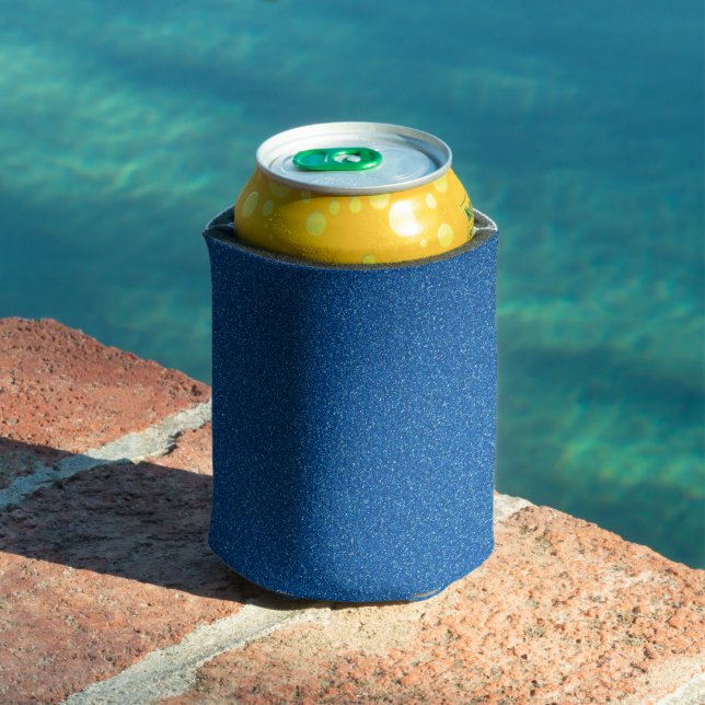 Blue Glitter, Sparkle, Glitter Background Can Cooler (In Situ Pool)