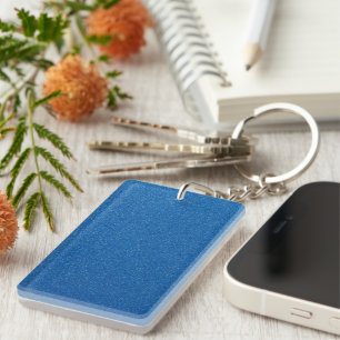 Blue Glitter, Sparkle, Glitter Background Keychain