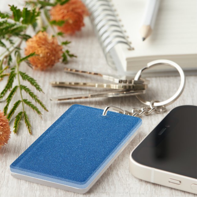Blue Glitter, Sparkle, Glitter Background Keychain (Front Right)