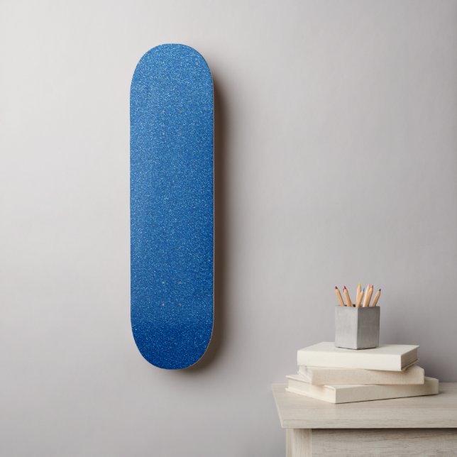 Blue Glitter, Sparkle, Glitter Background Skateboard (Wall Art)